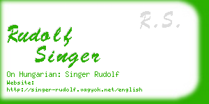 rudolf singer business card